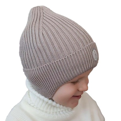 Шапка демисезонная на завязках Наследникъ НВ1027-КЧ 1